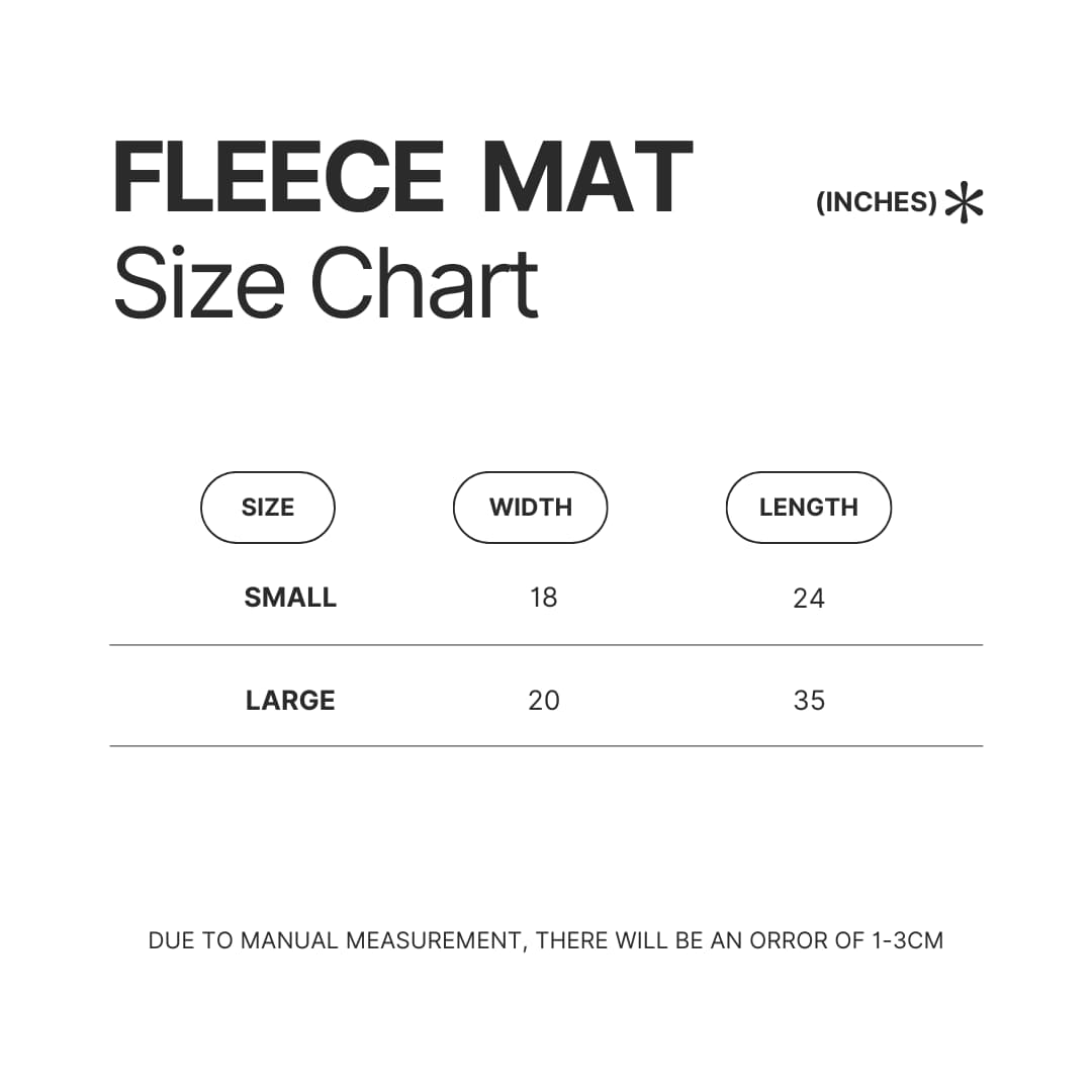 Fleece Mat Size Chart - Demon Slayer EU Store
