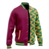 Giyu Tomioka Pattern DS Varsity Jacket F LEFT Mockup - Demon Slayer EU Store