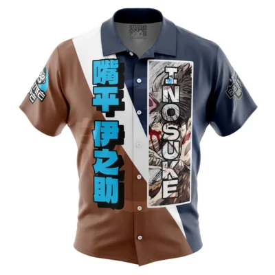 Hashibira Inosuke Demon Slayer Button Up Hawaiian Shirt