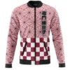 Nezuko Kamado Demon Slayer Bomber Jacket FRONT Mockup - Demon Slayer EU Store