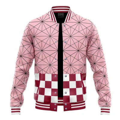Nezuko Kamado Pattern V2 Demon Slayer Varsity Jacket