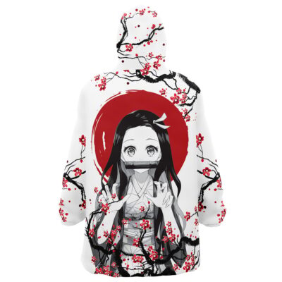 Nezuko Kamado Cherry Blossom Demon Slayer Snug Oversized Blanket Hoodie
