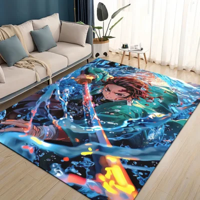 Obanai Dark Serpent Curse Rug