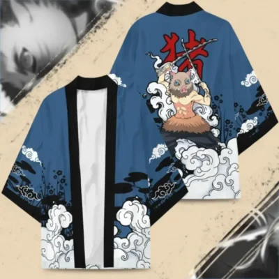 Calm Giyu Water Blade Kimono