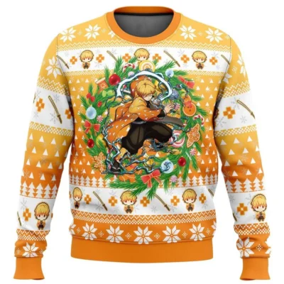 Tanjiro Winter Breath Festive Ugly Christmas Sweater
