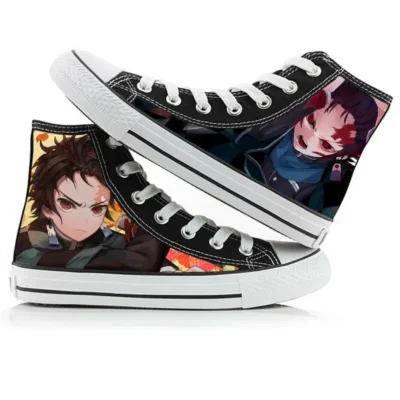 Rengoku Flame Hashira Burning High Top Canvas