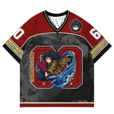 Rengoku Flame Hashira Burning Football Jersey