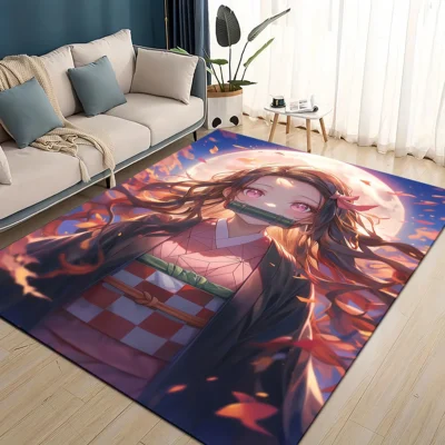 Nezuko Demon Flame Soft Rug