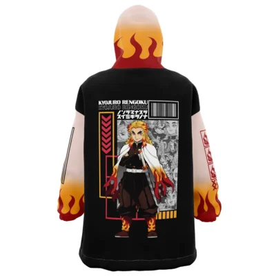 Kyojuro Rengoku Demon Slayer Snug Oversized Blanket Hoodie