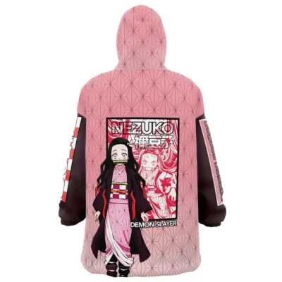 Nezuko Kamado Haori Demon Slayer Snug Oversized Blanket Hoodie
