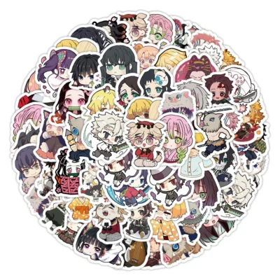 10/30/60PCS Kawaii Cartoon Demon Slayer Stickers