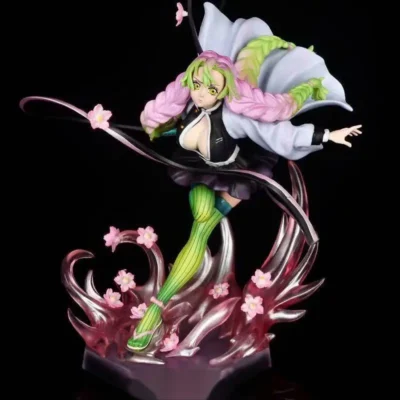 Hot 22cm Demon Slayer Kanroji Mitsuri Anime Girl Figure