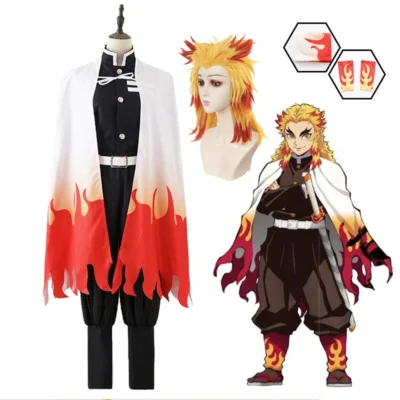 Anime Demon Slayers Rengoku Kyoujurou Cosplay