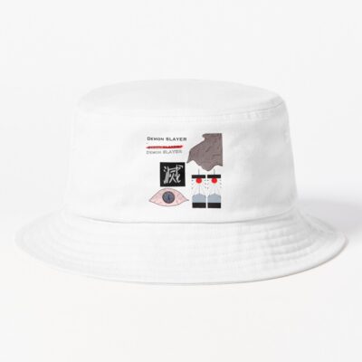 Demon Slayer Sticker Fan Art Season One Theme Bucket Hat
