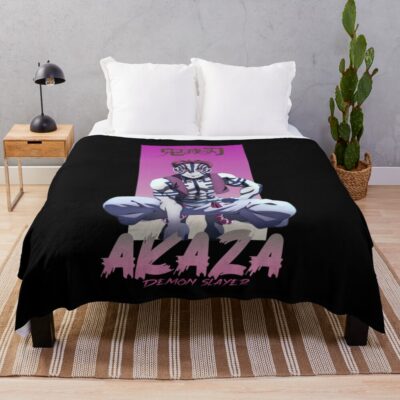 Demon Slayer Akaza Throw Blanket