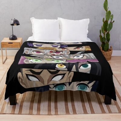 All Hashira Eyes Throw Blanket