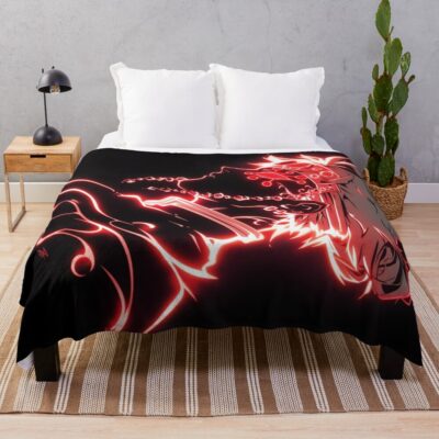 Neon Sound Slayer Throw Blanket