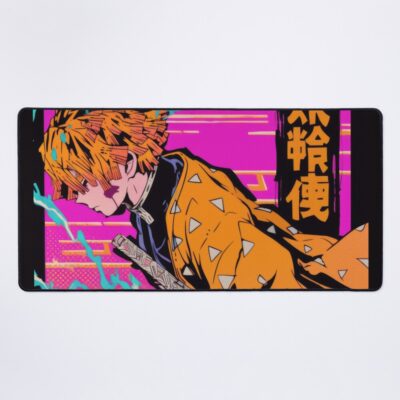 Zenitsu Thunder Retrowave Breathing Mouse Pad