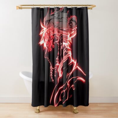 Neon Sound Slayer Shower Curtain