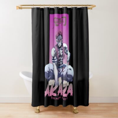 Demon Slayer Akaza Shower Curtain