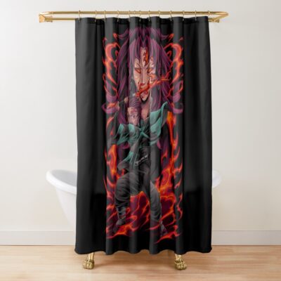 Kokushibo Tanjiro Shower Curtain