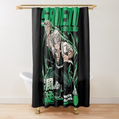 Sanemi Shinazugawa Wind Hashira Shower Curtain