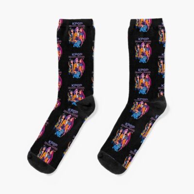 Kpop Demon Hunter Dark Fantasy Idol Aesthetic Anime Streetwear Design Socks